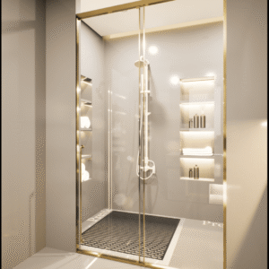 Cabin Tắm Kacirin 1 vách fix 1 cánh mở lùa