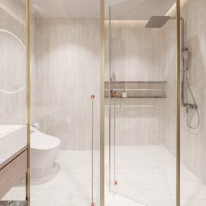 CABIN MỞ QUAY  MASTER 2 CÁNH + 3 VÁCH CỐ ĐỊNH - DÁNG T