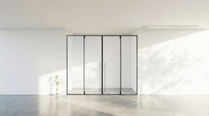 CABIN MỞ QUAY  MASTER 2 CÁNH + 3 VÁCH CỐ ĐỊNH – DÁNG T