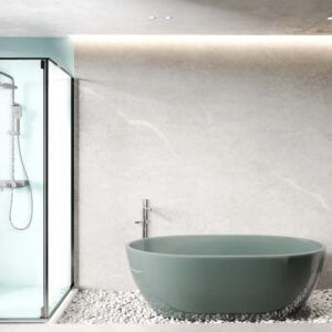 CABIN MỞ QUAY GÓC 90 1 CÁNH + 2 VÁCH CỐ ĐỊNH - DÁNG L