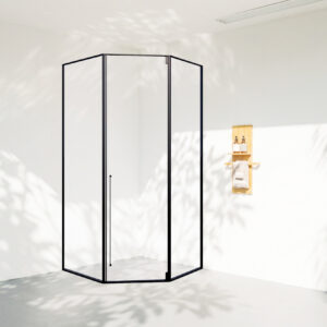 CABIN MỞ QUAY GÓC 135 1 CÁNH + 2 VÁCH CỐ ĐỊNH