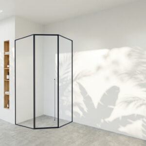 CABIN MỞ LÙA GÓC 135 1 CÁNH + 2 VÁCH CỐ ĐỊNH