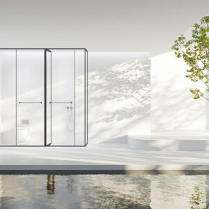 CABIN MASTER MỞ LÙA 2 CÁNH + 3 VÁCH CỐ ĐỊNH