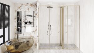 CABIN MASTER MỞ LÙA 2 CÁNH + 3 VÁCH CỐ ĐỊNH